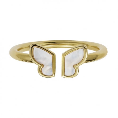 Joy butterfly pearl butterfly ring-Gold.