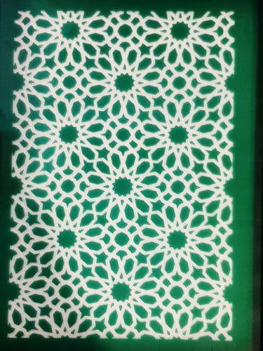 زخرفه هندسية (11) شاشة حريرية