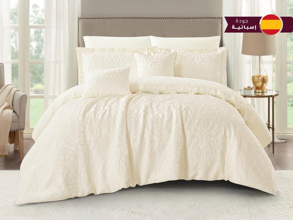 مفرش INDIANA عرائس فاخر جاكار مزدوج - 200×200 سم - 8 قطع - سكري