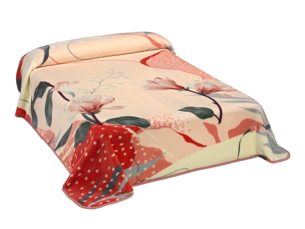 بطانية مورا جولد الإسبانية طابق واحد مفرد - وردي