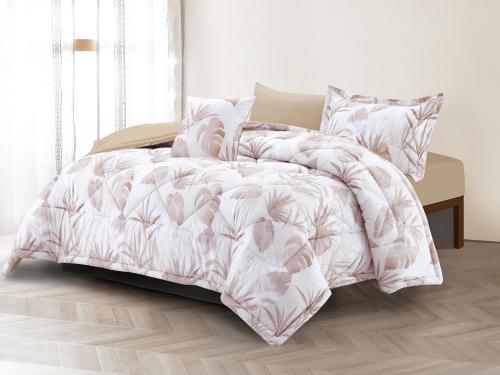 مفرش FLORA مشجر مودرن قطن مفرد ونص - 140×200 سم -...