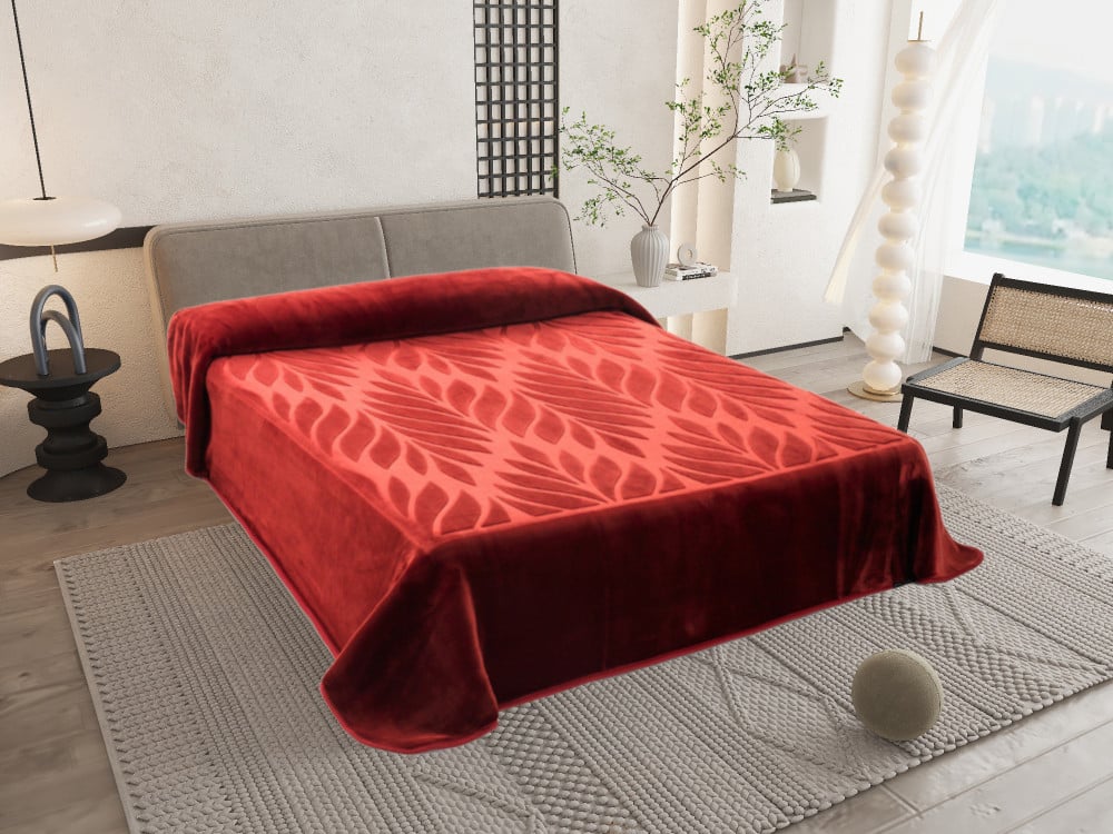 بطانية سيرينا الإسبانية منقوشة طابق واحد مفرد - عودي