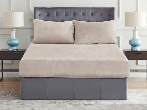 شرشف فلانو شتوي مخمل مطاط مفرد ونص 2 قطع - 140×200...