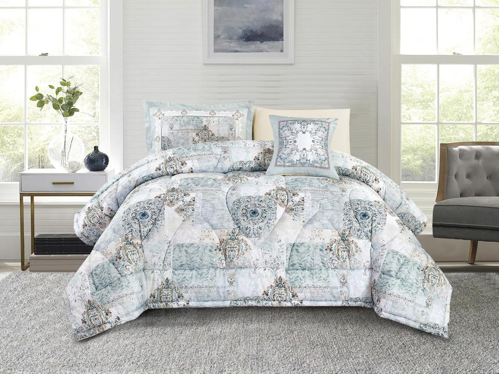 مفرش KIORA صيفي مشجر مفرد ونص - 140×200 سم - 6 قطع - T05