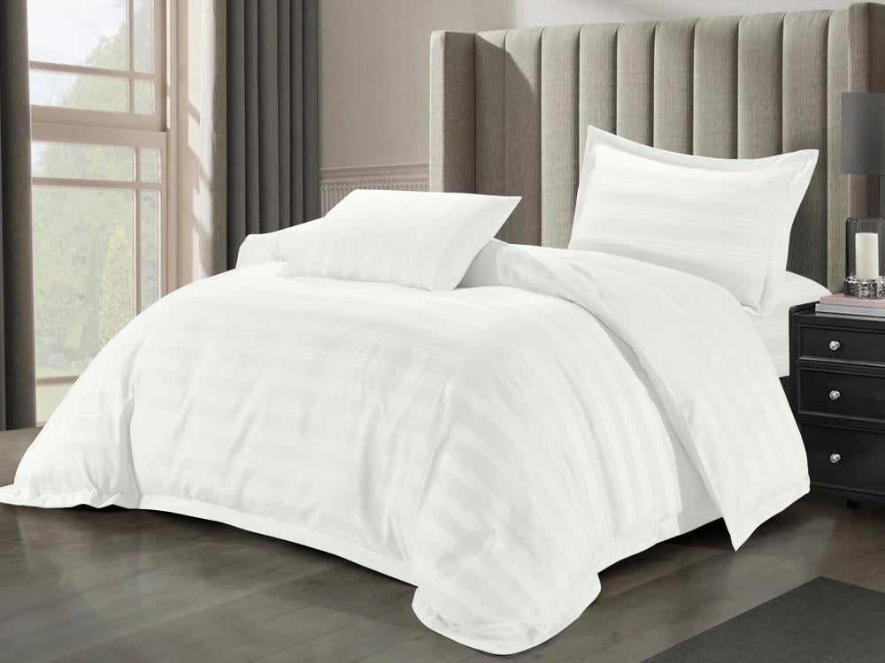 مفرش CROWN فندقي مفرد ونص - 140×200 سم - 5 قطع - أوف وايت