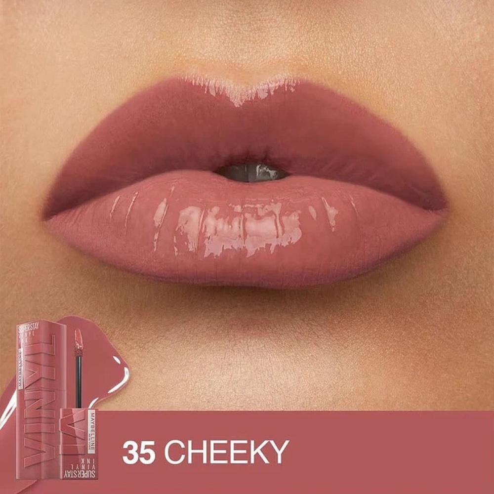 احمر شفاه سائل سوبر ستاي فينيل انك من ميبيلين - 35 Cheeky