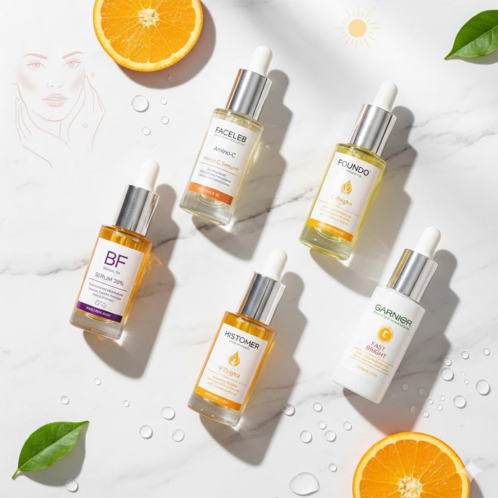 دليلك الشامل لأفضل 5 أنواع سيروم فيتامين سي للبشرة الدهنية: إشراقة زجاجية بلا لمعان