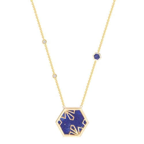 تعليقة مضلع كبير خطوط لابيز