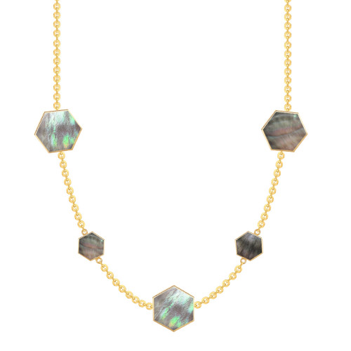 شوكر 5 مضلعات ( وسط ، صغير ) صدف رمادي