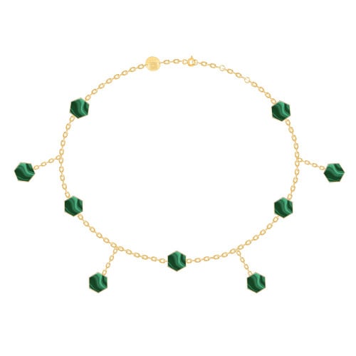 خلخال 9 مضلعات صغيره ملاكايت