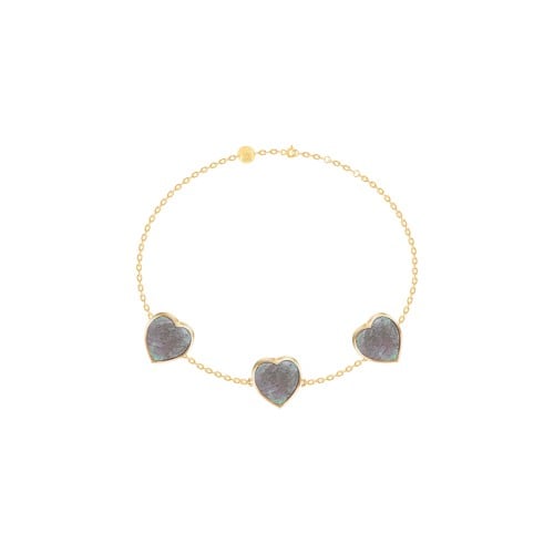 اسوارة اطفال ٣ قلوب صدف رمادي