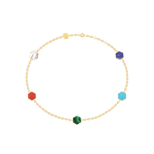 أسوارة  5 مضلعات صغيره 5 احجار مختلفه ( إطار نحيف )