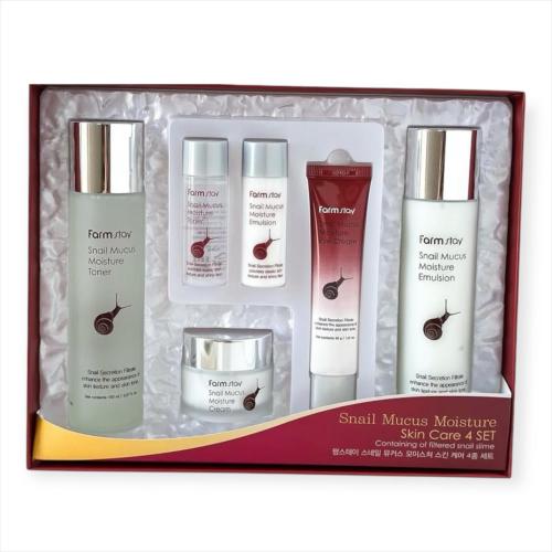 مجموعه العناية المرطبة بخلاصة الحلزوم من فارم ستاي 6 قطع تونر مرطب الحلزون من فارم ستاي