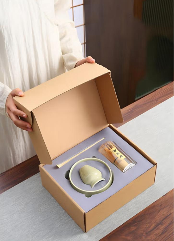 ادوات ماتشا 4 قطع اخضر