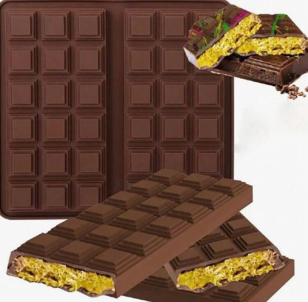قالب سيليكون شوكولاته بار 2ف شكل مربعات