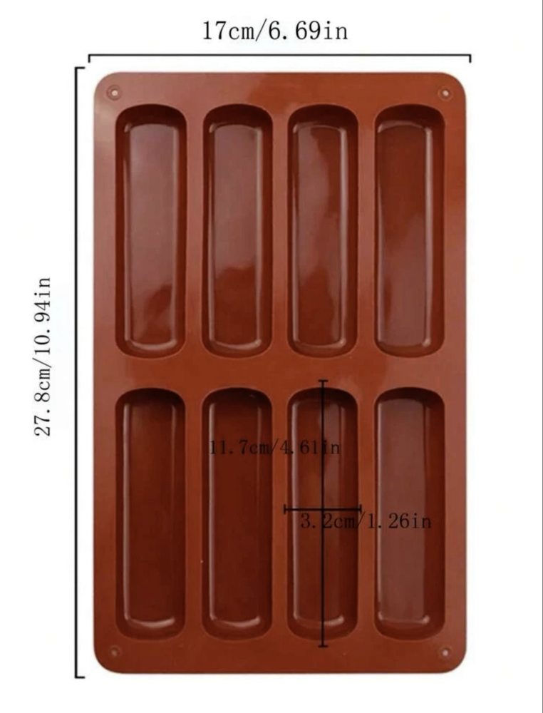 قالب سيليكون مستطيل 8ف