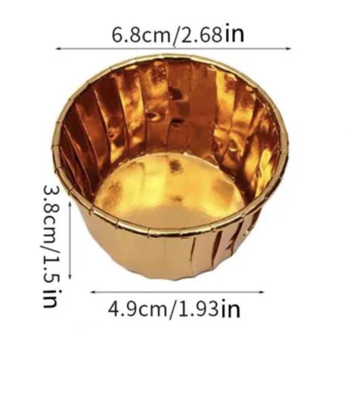 اكواب ورق لون ذهبي