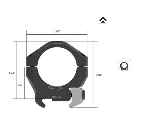 قواعد اركن منخفضة AHR30097 Halo Scope Rings 30mm 0...