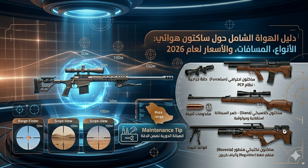 ساكتون هوائي: دليل شامل للأنواع والأسعار والمسافات 2026