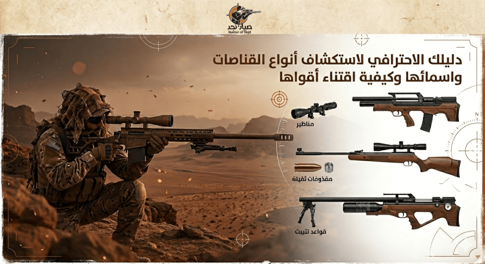 دليلك الاحترافي لاستكشاف أنواع القناصات واسمائها وكيفية اقتناء أقواها