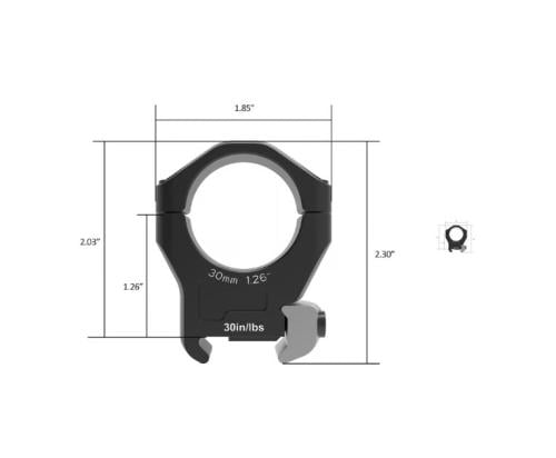 قاعدة دربيل اركن arken Halo Scope Rinos 30mm 1.26