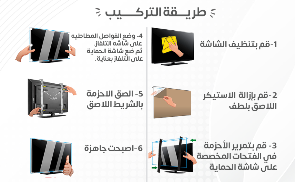 طريقة تركيب واقي شاشة التلفزيون
