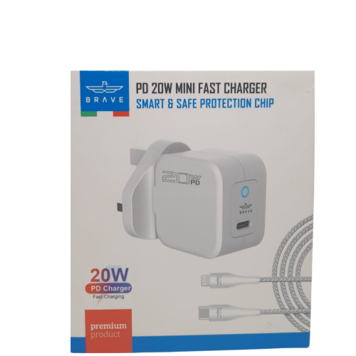 Brave PD 20w Mini Ast Charger Smart & Safe Protect...