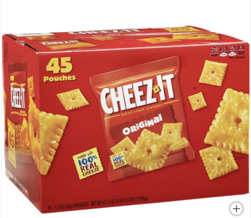 Cheez-It Crackers, Cheddar, 1.5 oz, 45-count