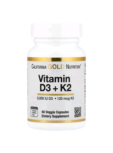 ( فيتامين D + K2   )- 60كبسوله- California Gold Nutrition