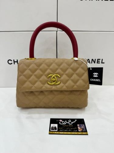 شنطة حجم صغير بيج /عنابي 16865