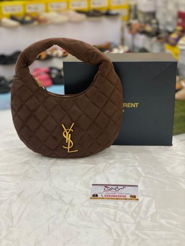 شنطة صغيرة مخمل بني 170244