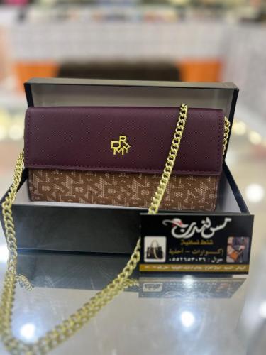 شنطة ميني عنابي /بيج موديل 1361