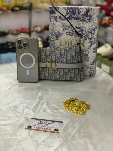 شنطة وسط ابيض /رصاصى 17020