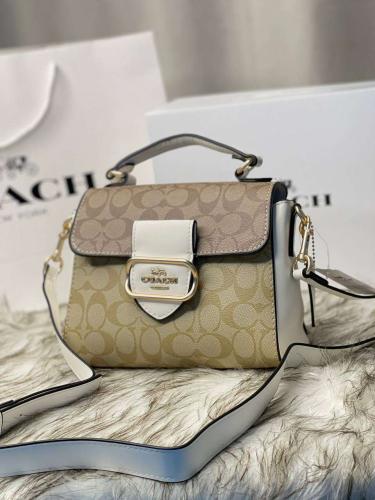 شنطة صغيرة بيج /ابيض موديل 1592