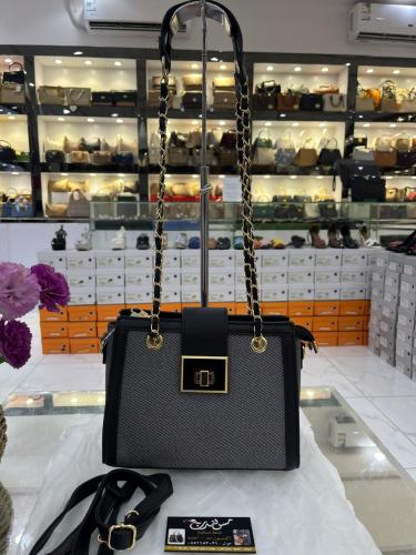 شنطة حجم صغير اسود /رمادي موديل 1418