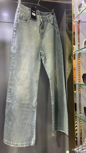 بنطلون جينز لوجو كرستال ابيض 1415