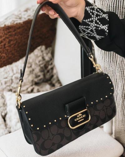 شنطة وسط اسود /بني 7092