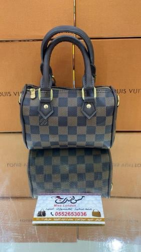 شنطة ميني بني مربعات 8012