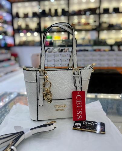 شنطة وسط ابيض لامع موديل 1358