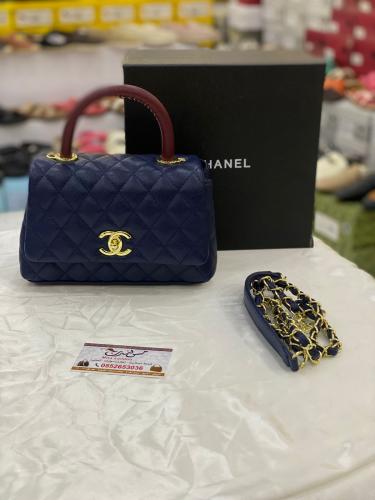 شنطة وسط كحلي /عنابي 17008