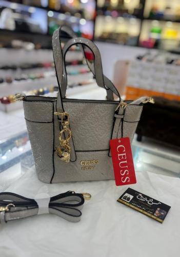 شنطة وسط رمادي لامع موديل 1359