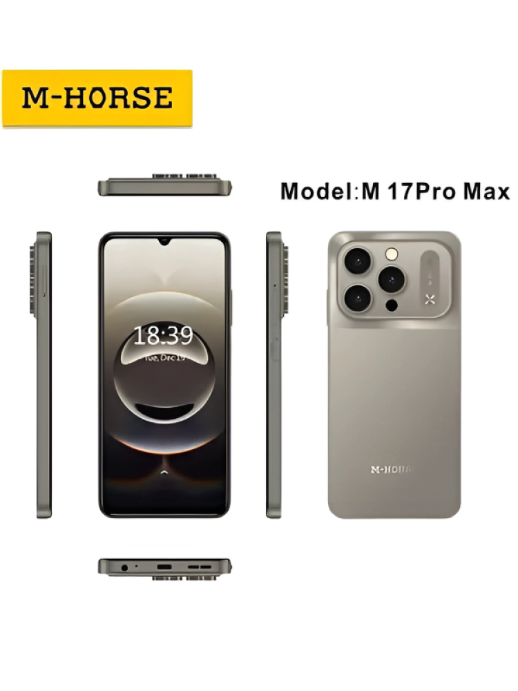 M-HORSE 17 Pro Max - 128GB ROM 8GB RAM Smartphone - ام هورس 17 برو ماكس - ذاكرة 128 جيجابايت ورام 8 جيجابايت - هاتف ذكي