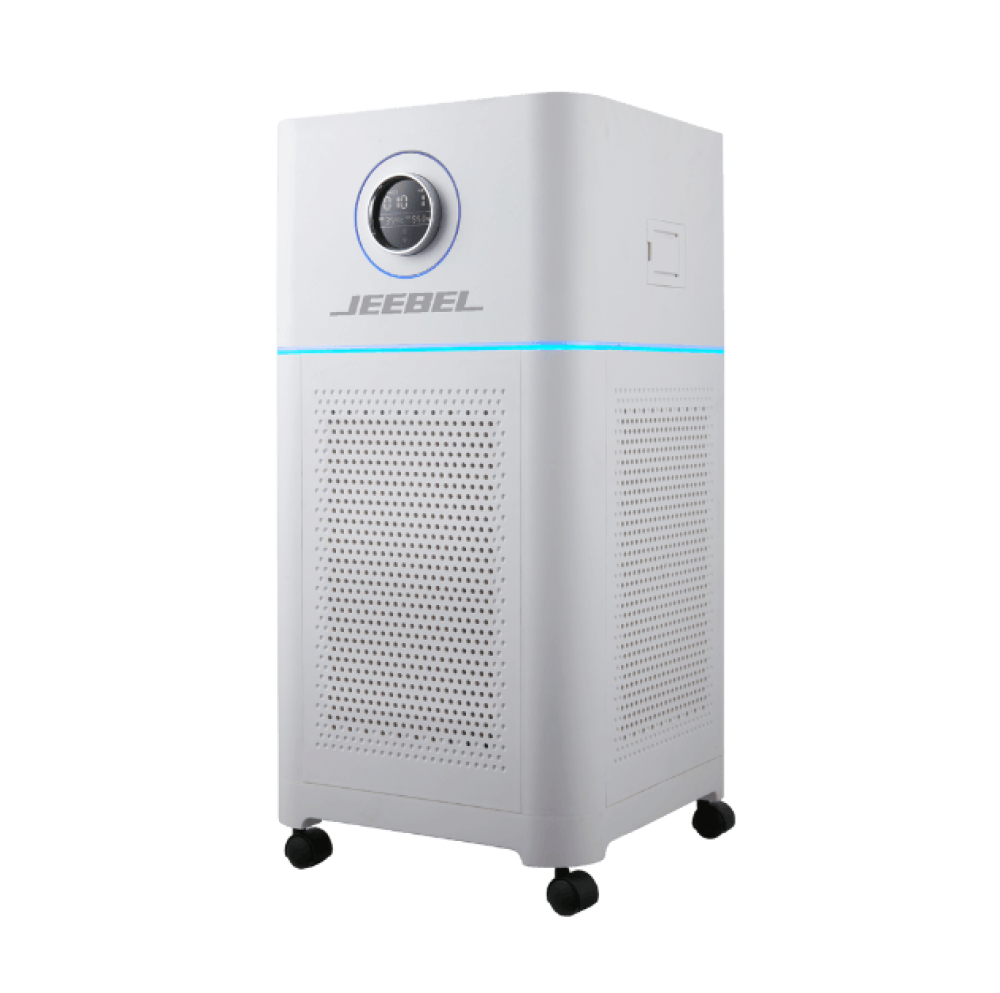 جهاز تنقية وترطيب وتعقيم الهواء الذكي Jeebel – فلتر هيبا متعدد الطبقات مع UV وكربون نشط وتحكم عبر التطبيق و 4 سرعات
