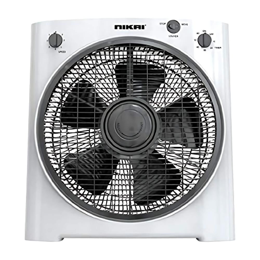 Nikai 12-Inch Box Fan with 3-Speed Control - مروحة صندوق نيكاي 12 بوصة مع 3 سرعات