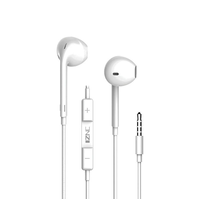 IZNC Crystal AUX Earphones with Mic - سماعة أذن سلكية AUX 3.5mm من إزنك بتصميم كريستالي مع ميكروفون