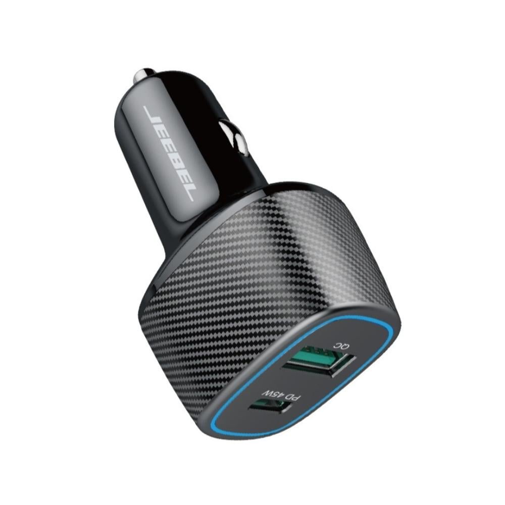 63W Car Charger with PD & USB Ports - شاحن سيارة 63 واط بمنفذ PD و USB عالي الجودة