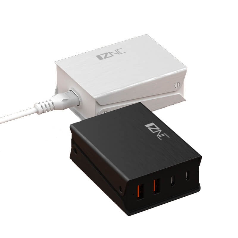 IZNC 200W Desktop Multiport Charger with USB-C Power Delivery - شاحن إزنك المكتبي 200 واط متعدد المنافذ مع توصيل الطاقة USB-C