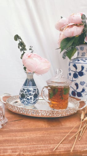 صينية فضة وسط