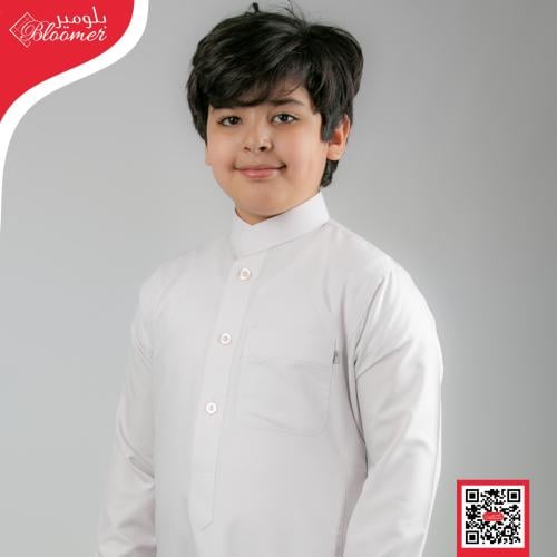 ثوب صيفي لـون كريمي