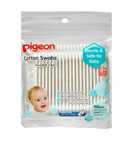 بيجون أعواد قطن للأطفال حديثي الولادة _ 100 قطعة    pigeon
